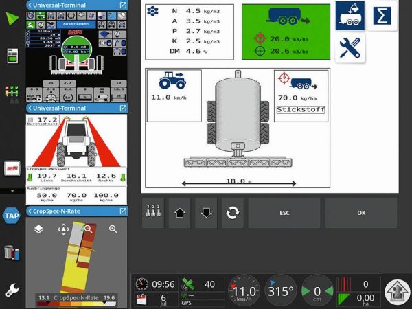 Bildschirm von Topcon