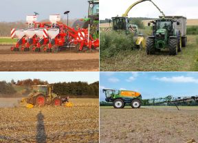 säen, häckseln, mulchen, spritzen auf dem Acker