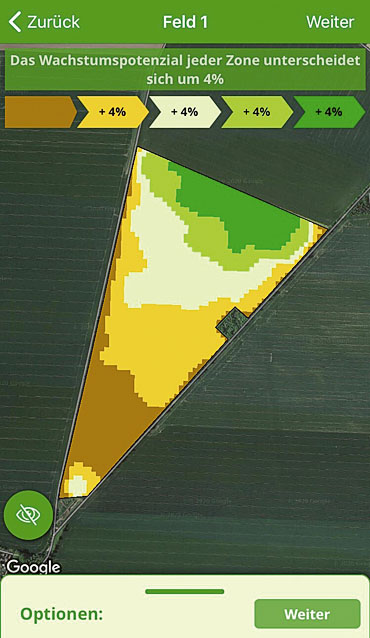 Scan eines Ackerschlages